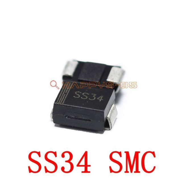 20PCS SMC SS34 3A/40V 1N5822 DO-214AB Schottky Diodes NEW
