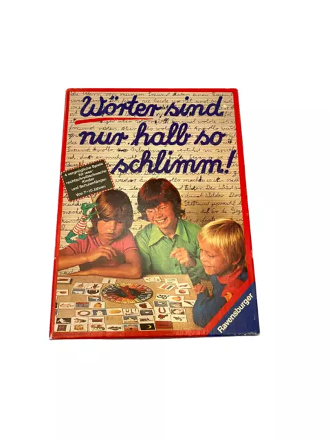 ✅ Wörter sind nur halb so schlimm!, Brettspiel, Ravensburger, 70er Jahre Vintage
