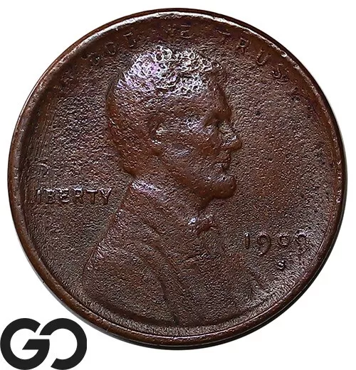 1909-S VDB Lincoln Cent Wheat Penny, Highly Demanded Key Date ** Free Shipping!