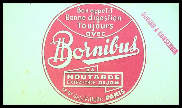 Buvard Publicitaire, BORNIBUS - Moutarde extra-forte Dijon