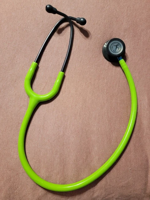 Littmann Classic III Stethoscope, Lime Green, Blue Stem, 5875 NO BOX