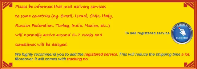 Add Registered Service with Tracking no. to your order !!! 3