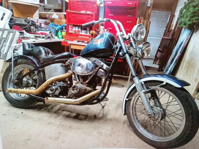 Harley Davidson Shovelhead 1980 Im Us Modifizierter Original Rahmen (Hardtail)