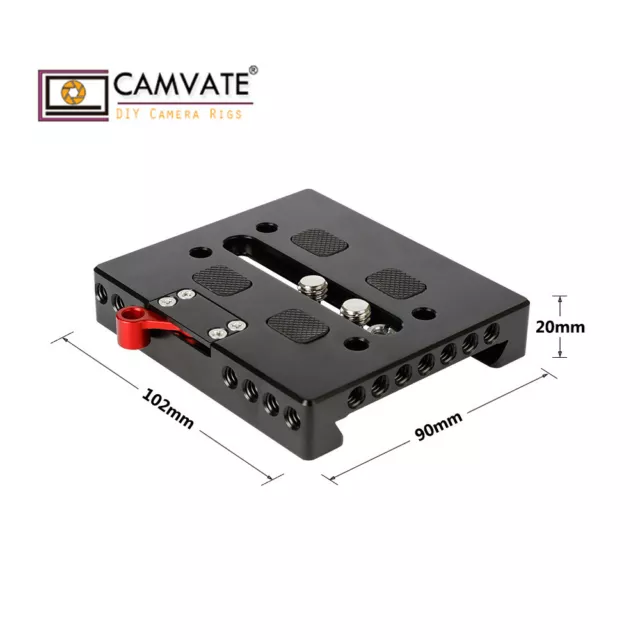 CAMVATE Quick Baseplate Locking Lever Rig Fr ARRI Dovetail Bridge Plate Aluminum