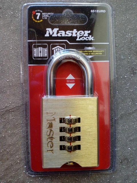 Ancien Cadenas à Combinaison Master Sécurité - Fabriqué Aux États-Unis