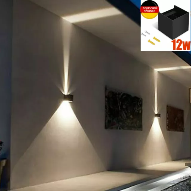 LED Wandleuchte IP65 Außen Innen Wandspot Fassadenlampe Strahler UP-Down-Leuchte