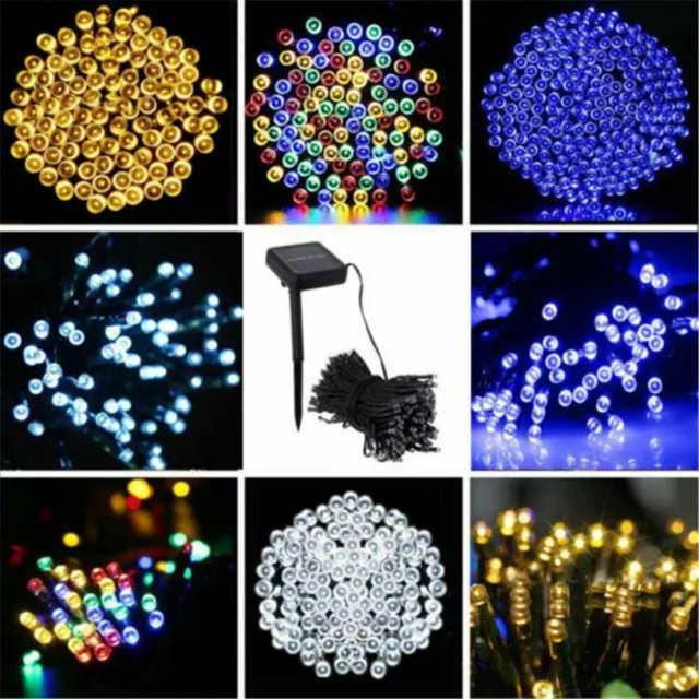 20-500 LED Solar Battery Powered String Fairy Lights Waterproof  Outdoor Garden