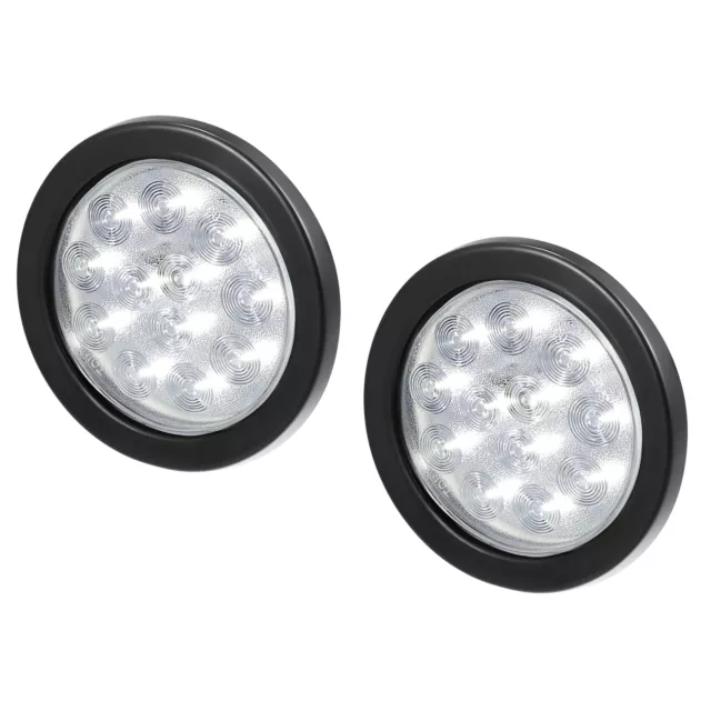 2pz 4" 12 LED Bianco Rimorchio  Barra Impermeabile Segnalatore ID Barra