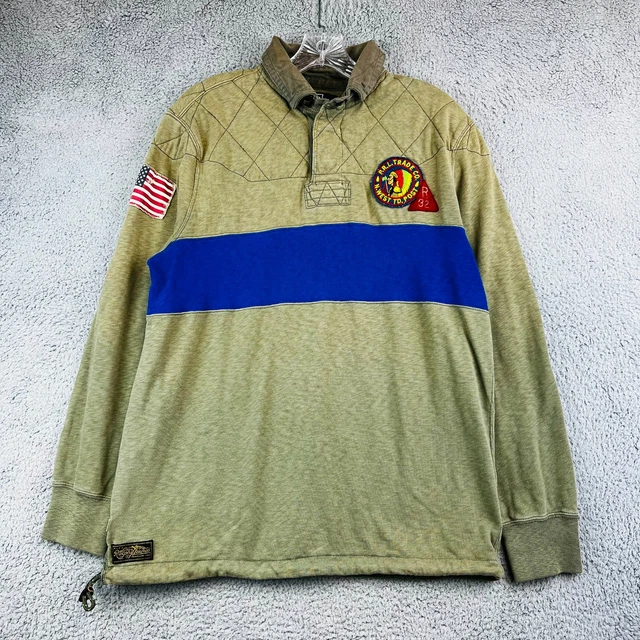 POLO RALPH LAUREN Indian Head R32 Rugby USA Patch Hunting Men L RRL ...