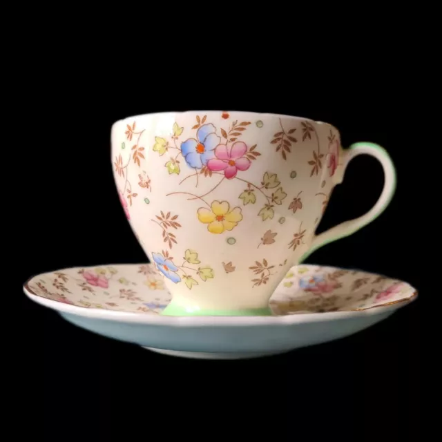 Vintage E.B. Foley Fine Bone China Tea Cup & Saucer Set