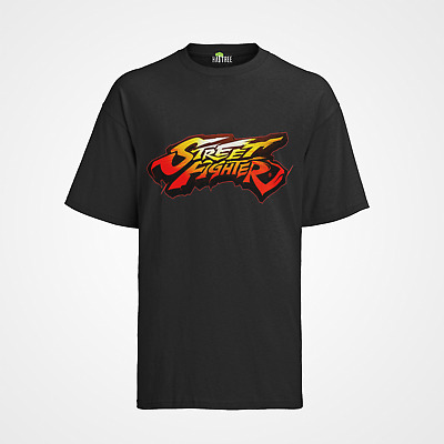 Bio T-shirt Uomo Retrò Street Fighter LOGO RYU VS KEN Capcom shirt Arcade