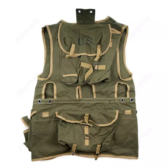 Replica WW2 D-DAY US Army Tactical Vest Military Movie Cosplay Costume Green Men 2