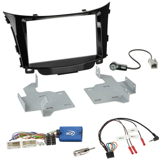 Set radio adattatore volante doppio DIN autoradio per Hyundai i30 2012-2017