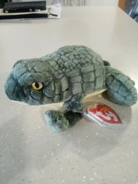 TY BEANIE BABIES buddy Ponder the Frog hard to find in UK. New With Tag