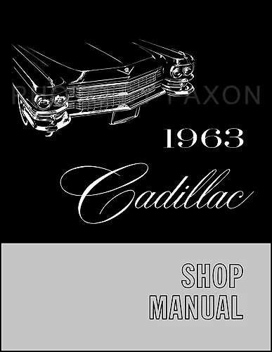 1963 Cadillac Shop Manuell 63 Deville Eldorado Serie 60 62 75 Fleetwood Repair