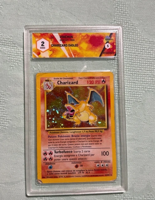 CARTA POKEMON CHARIZARD Set Base Unlimited Graad (No Prima Edizione Psa ...