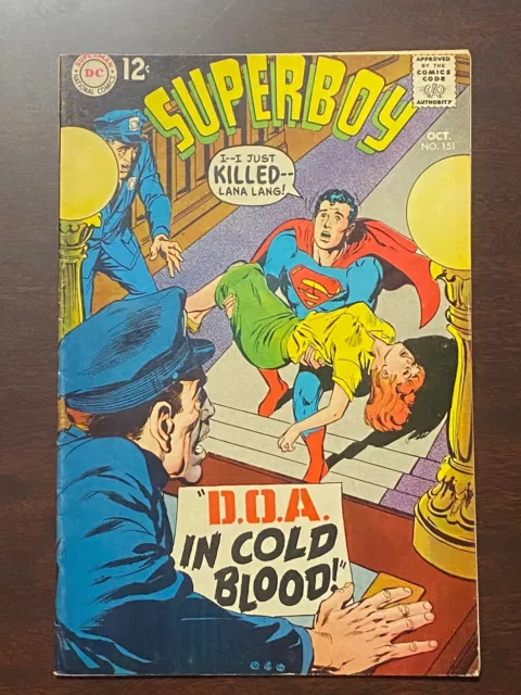 Superboy #151 DC Comics Silver Age Superman Neal Adams FN