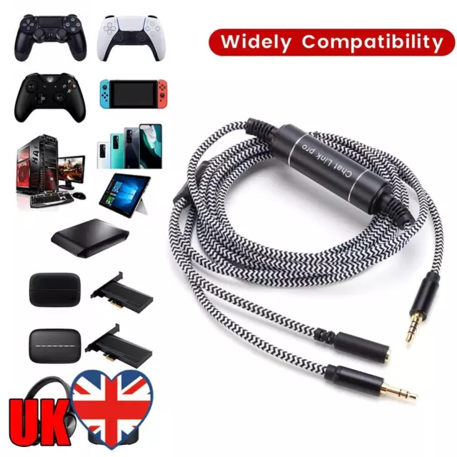 2.6m Audio Cable Male To Female Audio Adapter Cable Audio Cord for NS Switch/PS4