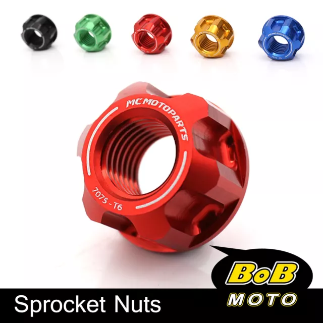 RED SPOKE6 Rear Sprocket Nuts x6 For Aprilia TUONO V4 1100 RR / FACTORY 16-19