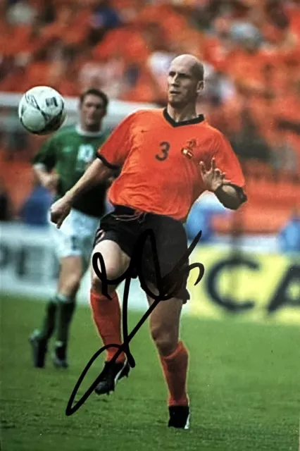 Jaap Stam Hand Signed 6X4 Netherlands Photo + Proof