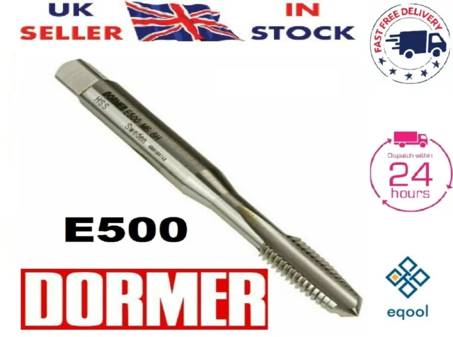 Dormer E500 HSS Straight Flute Tap No1, M4, M5, M6, M8, M10, M12, Taper First