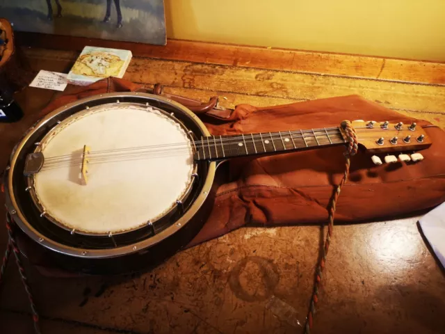 Vintage Greenop 1920s Stunning Rare Banjolin (Banjo-Mandolin) in original case