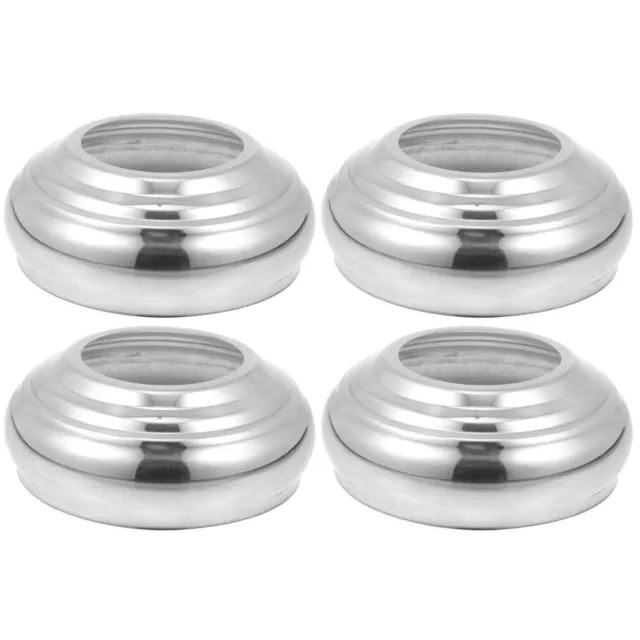 4 Pcs Outdoor Gazing Ball Base Holder Receptacle Stands Square Seat