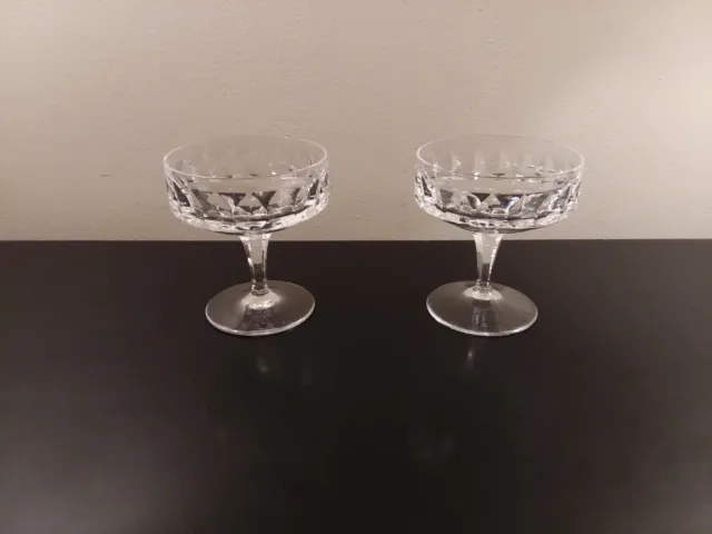 Pair of Peill & Putzler Vintage 1970s Crystal Glasses Messina Pattern