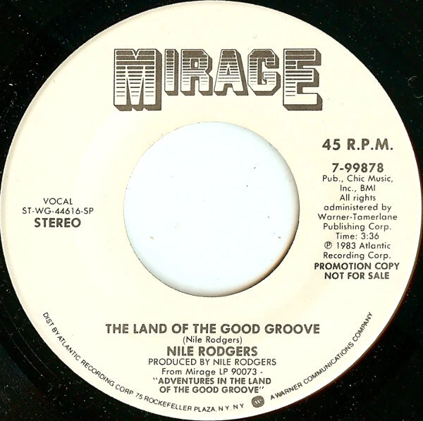 NILE RODGERS The Land Of The Good Groove disque vinyle d'occasion 7