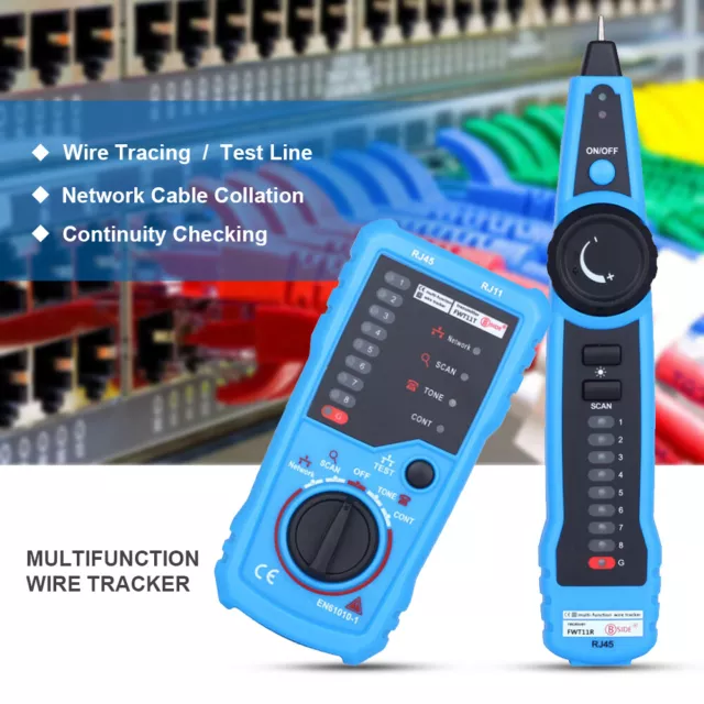 Cable Wire Tester Tracker RJ11/45 Network Telephone Line Tracer Toner LAN Phone