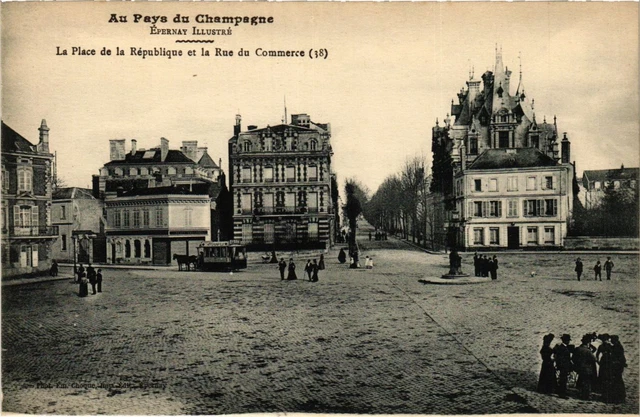 CPA ÉPERNAY Illustrated - La Place de la Republique (741871)