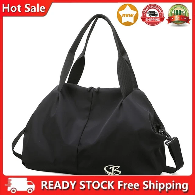 Dry Wet Fitness Bag Workout Shoulder Travel Sports Swimming Bags (Black)