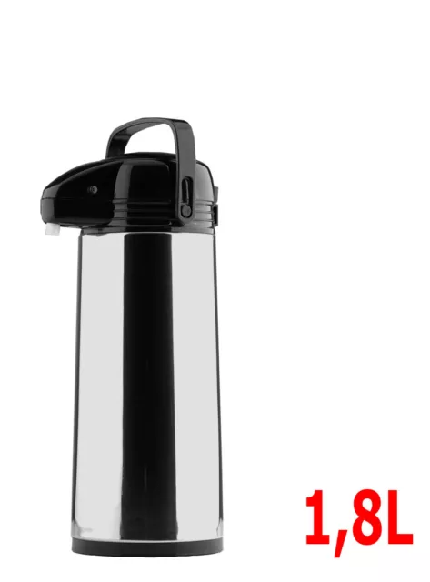 Acero Inox. Jarra con Bomba 1,8L 3L 5L Termo Thermosskanne de Café Tetera 2