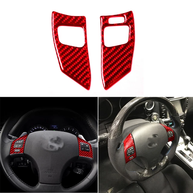 Red Carbon Fiber Steering Wheel Trim Cover For Lexus IS250 350 2006-2012 TypeA