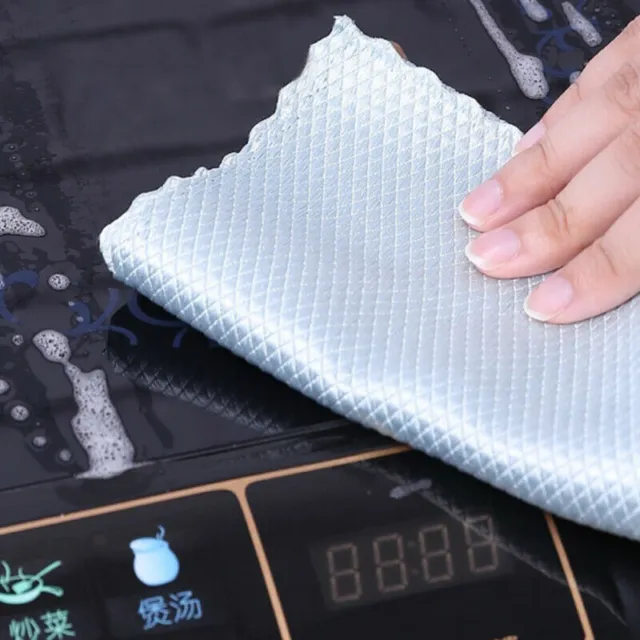 5 PCS NanoScale Streak-Free Miracle Cleaning Cloths Kitchen Rag Reusable Tool 8