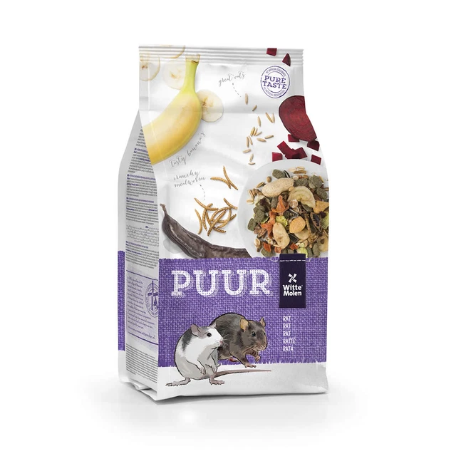 PUUR RAT MIXTURE 800g Gourmet muesli for rats peanuts / banana / oats