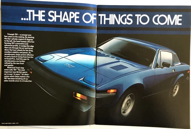 Vintage 1977  Triumph Tr7 Advertising Dealer Brochure - Absolutely Beautiful 2