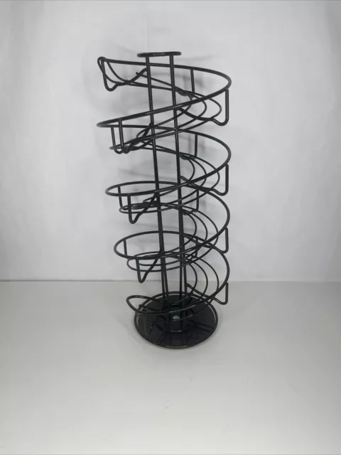 1pc Spiral Design Metal Egg Skelter Dispenser Rack, Storage Display Rack