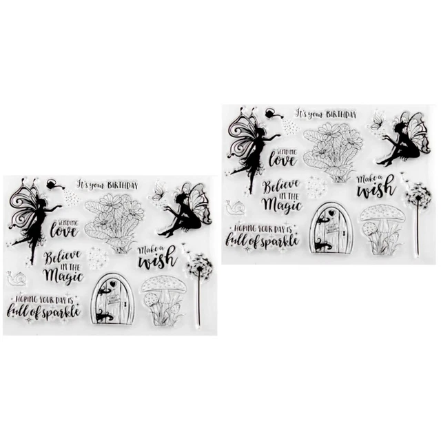 2 stücke klar stempel transparent dichtstempel für diy scrapbooking handwerk