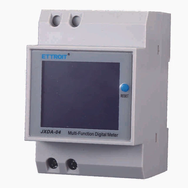 Contatore Elettrico Digitale LCD 6 In 1 Monofase – AC 40-300V 100A, Guida DIN, Misura Tensione, Corrente, Potenza, Frequenza E KWh, Per Interni Ed Esterni