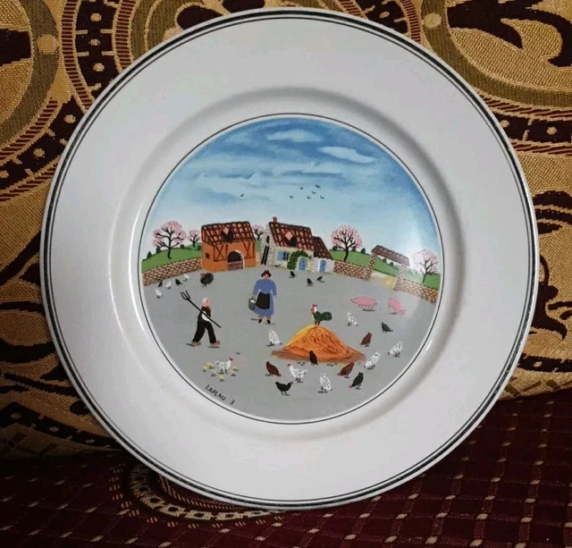 Assiette à Dessert VILLEROY & BOCH Design Naïf Motif Chasseur - Diamètre 20,9 Cm - Neuf