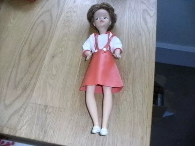 Vintage 1960's Sindy Doll Brown Hair With Some Clothes