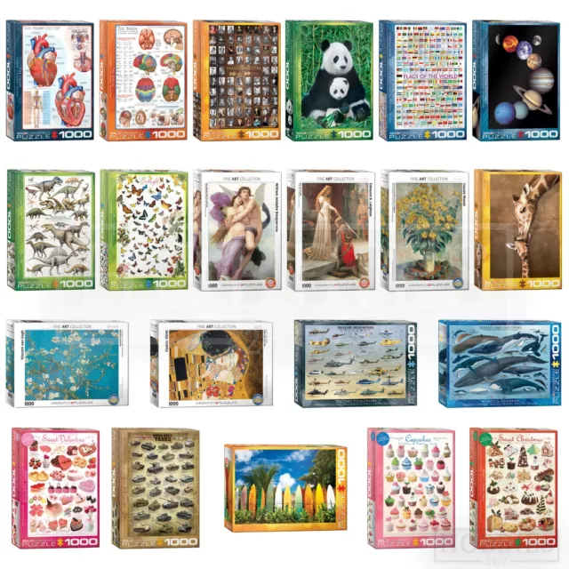 Eurographics - 1000 Piece Jigsaw Puzzles - Art, Cars, Animals