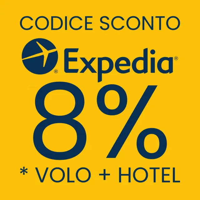 EXPEDIA 8% codice sconto coupon - SOLO VOLO + HOTEL