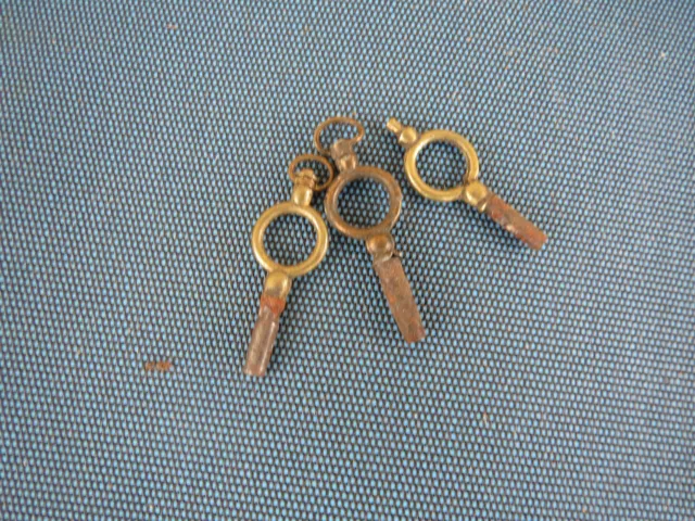 Lot de 3 clés clé clef pour montres à gousset ancienne horlogerie