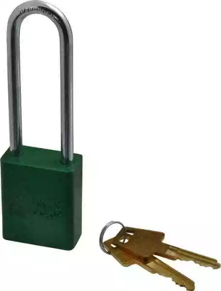 American Lock Keyed Alike Lockout Padlock 3" Shackle Clearance, 1/4" Shackle ...