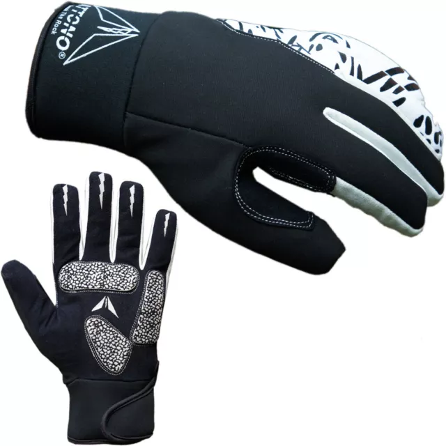 Winter Fahrradhandschuhe von ATTONO Winter Gel Fahrrad Handschuhe mit Membrane