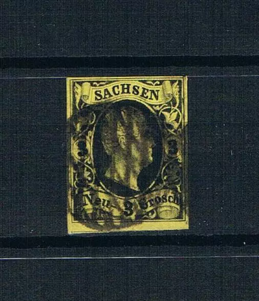 Altdeutschland Sachsen,Mi.nr. 6,Freimarken: König Friedrich August II,gestempelt
