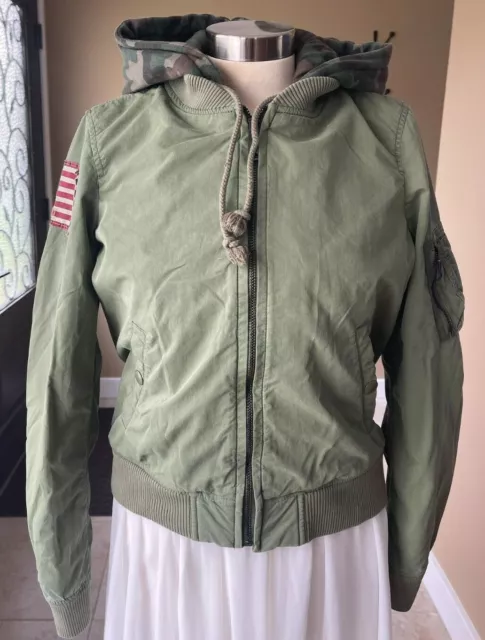 Ralph Lauren Denim&Supply Women Green Zip Jacket Size:l