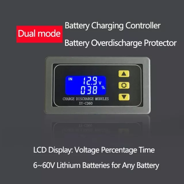 XY-CD60 DC 6-60V Solar Battery Charger Controller Module Current Protection